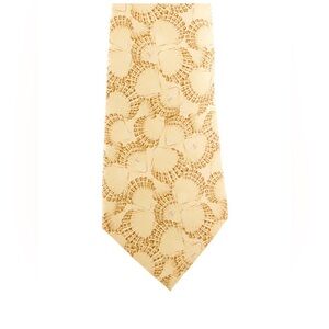 Chanel Gold/Yellow Seashell Necktie 👔 w CC logo detail throughout